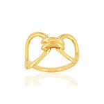 Vergulde ring met ringmotief - afbeelding 1