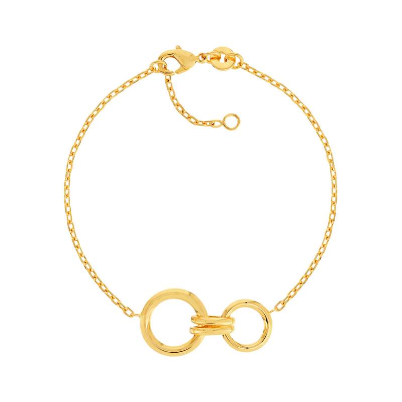Bracelet plaqué or 16 à 18 cm - vue 1