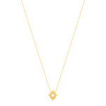 Collier plaqué or pierre de lune 45 cm - vue 2