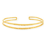 Bracelet plaqué or 60 mm effet martelé - vue 1