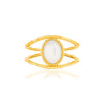 Gold-plated moonstone ring - view 3
