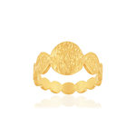 Bague plaqué or effet martelé - vue 1