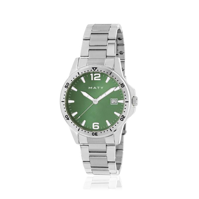 Montre homme acier bracelet acier - vue 1