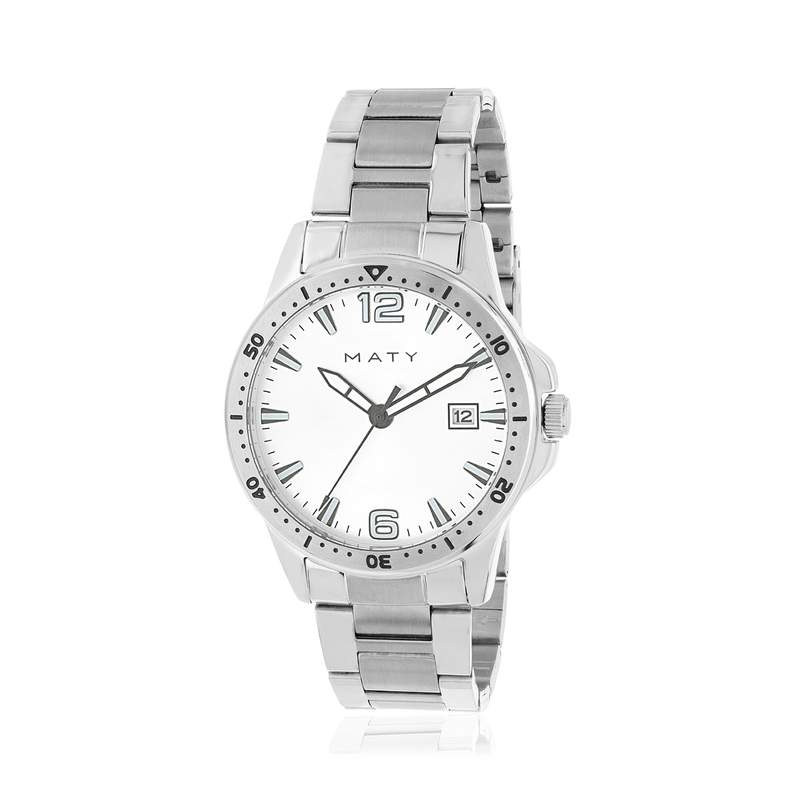 Montre homme acier bracelet acier - vue 1