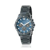 Montre homme chronographe  bracelet acier bleu - vue V1