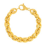 Bracelet plaqué or maille grain de café 20 cm - vue 1