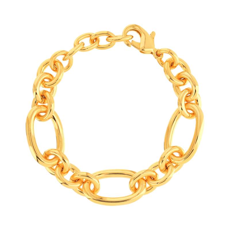 Bracelet plaqué or 20 cm - vue 1