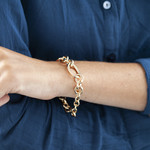 Bracelet plaqué or 20 cm - vue porté 1