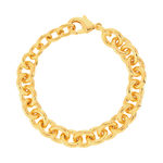 Bracelet plaqué or 20 cm maillons ronds - vue 1