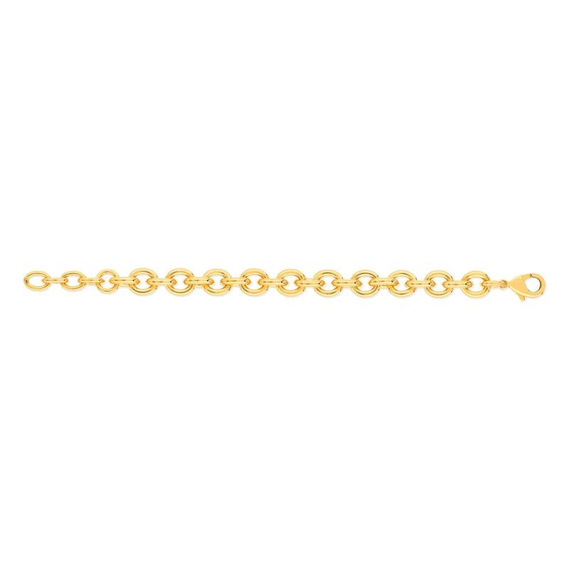 Bracelet plaqué or 20 cm maillons ronds - vue 2