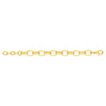 Bracelet plaqué or 19 cm maillons ronds - vue 2