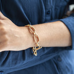 Bracelet plaqué or 19 cm - vue porté 2