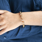 Bracelet plaqué or 19 cm - vue porté 1