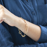 Bracelet plaqué or 20 cm - vue porté 1