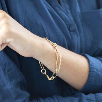 Gold-plated bracelet 20 cm