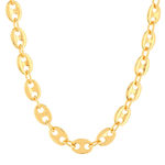 Collier plaqué or maille grain de café 50 cm - vue 1