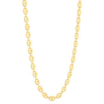 Collier plaqué or maille grain de café 50 cm