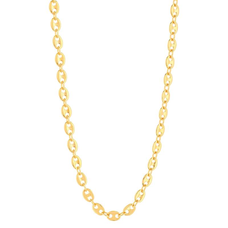 Collier plaqué or maille grain de café 50 cm - vue 2