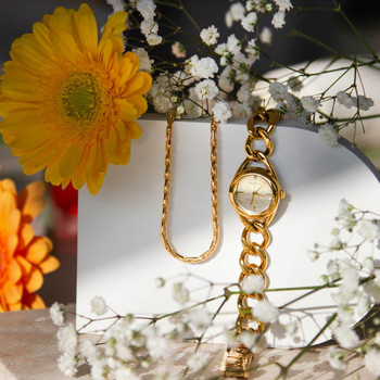 Gold-plated necklace 45 cm