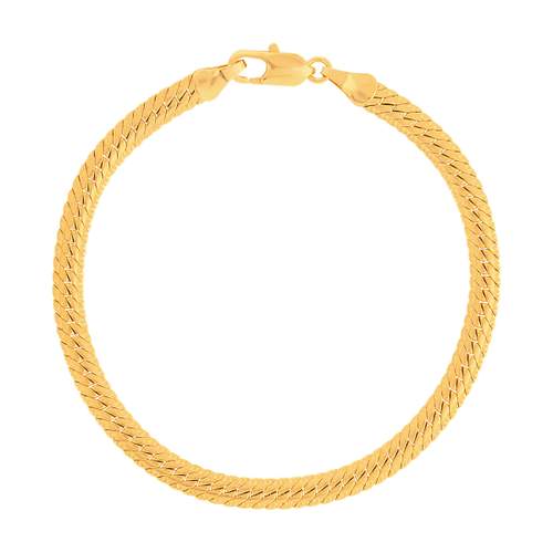 Bracelet plaqué or maille anglaise 18 cm