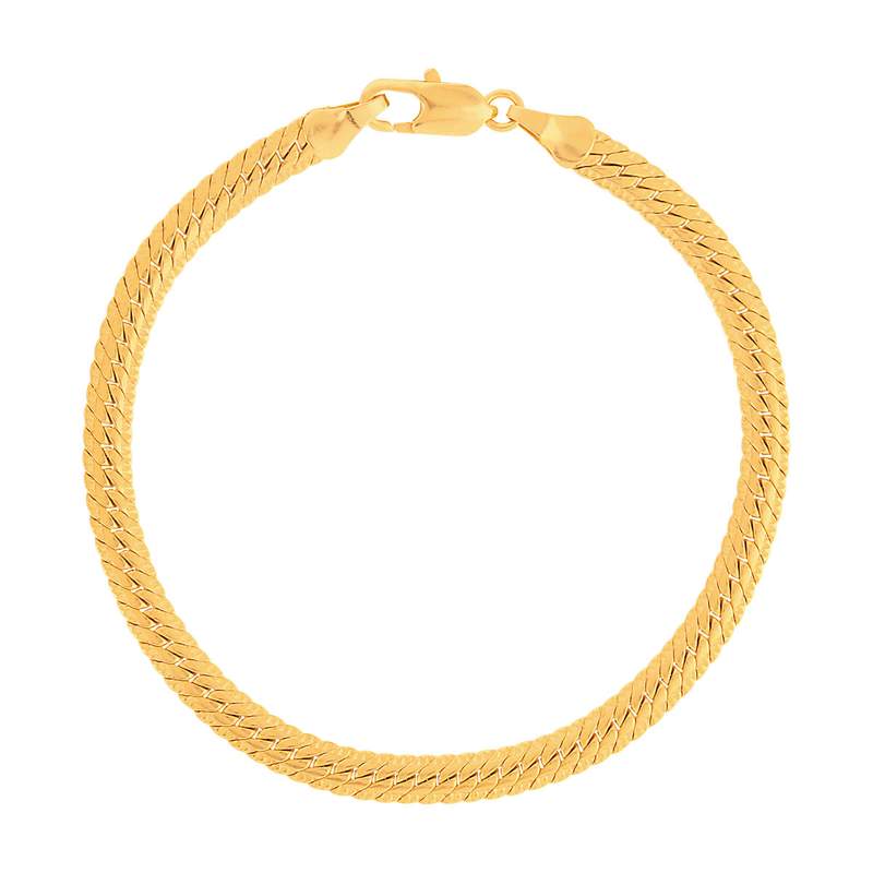 Bracelet plaqué or maille anglaise 18 cm - vue 1