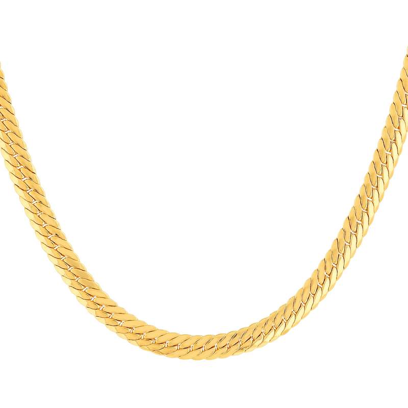 Collier plaqué or maille anglaise 45 cm - vue 1