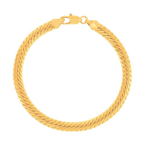 Bracelet plaqué or maille anglaise 18 cm