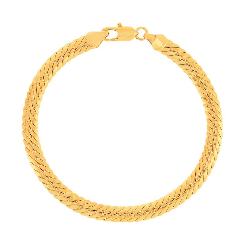Bracelet plaqué or maille anglaise 18 cm - vue 1