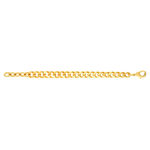 Gold-plated curb chain bracelet 16 to 19 cm - view 2