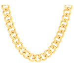 Collier plaqué or maille gourmette 45 cm - vue 1