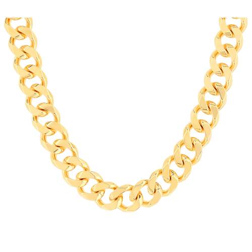 Collier plaqué or maille gourmette 45 cm