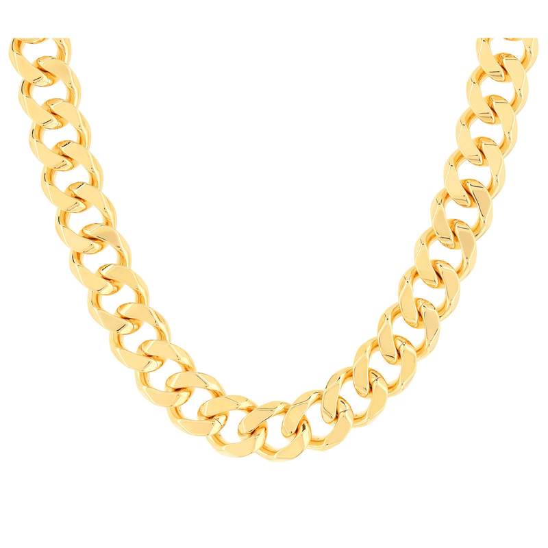 Collier plaqué or maille gourmette 45 cm - vue 1