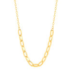 Collier plaqué or maillons ovales 45 cm - vue 2