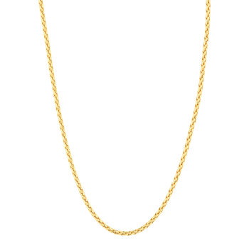 Collier plaqué or maille palmier 45 cm