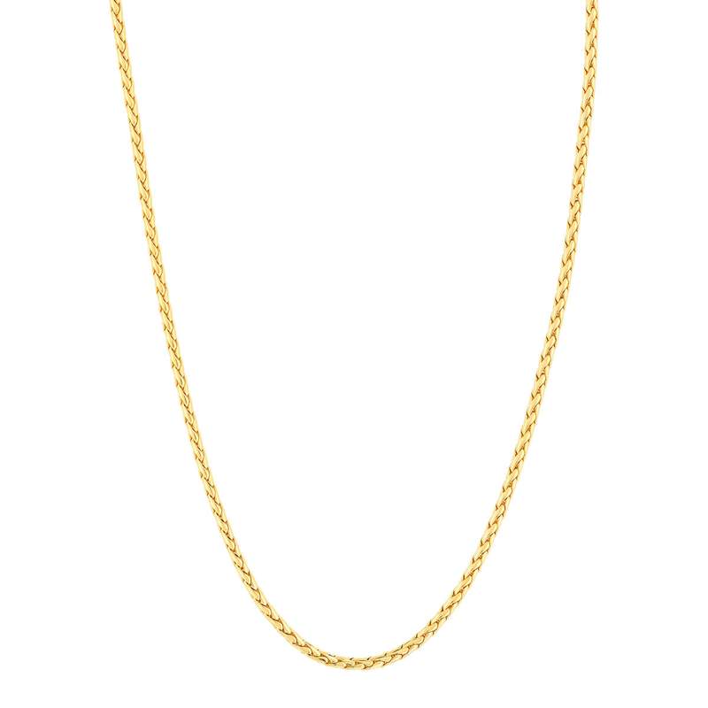 Collier plaqué or maille palmier 45 cm - vue 2