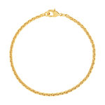 Bracelet plaqué or maille palmier 20 cm - vue 1