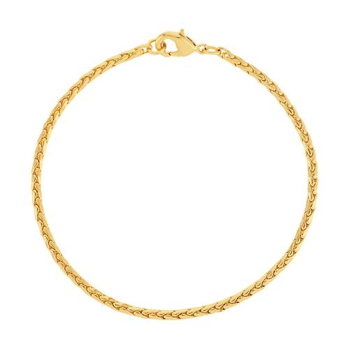 Bracelet plaqué or maille palmier 20 cm