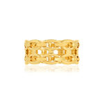 Gold-plated chain motif ring - view 3