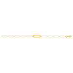 Bracelet plaqué or maille trombone 18 cm - vue 2