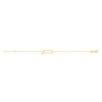 Gold-plated bracelet with oval zirconia motif 18 cm - view 2