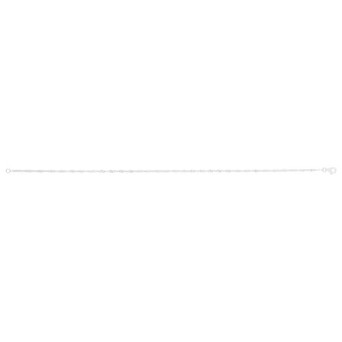 Chaine de cheville argent 925 maille torsadée longueur 23 cm