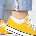 Chaine de cheville argent 925 maille torsadée longueur 23 cm - vue porté 1