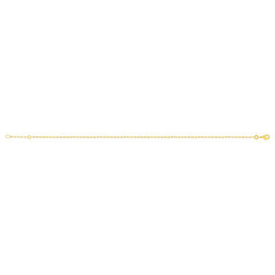 Chaine de cheville plaqué or maille forçat longueur 25 cm - vue 1
