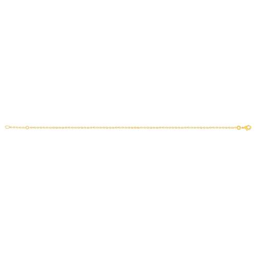 Chaine de cheville plaqué or maille forçat longueur 25 cm