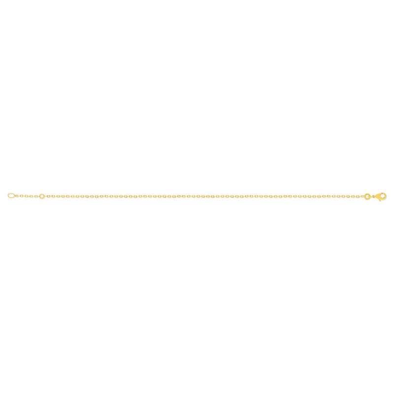 Chaine de cheville plaqué or maille forçat longueur 25 cm - vue 1