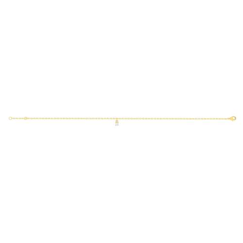 Chaine de cheville plaqué or zirconia 25 cm