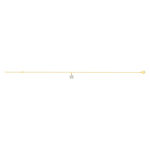 Chaine de cheville plaqué or zirconias motif étoile 25 cm - vue 1