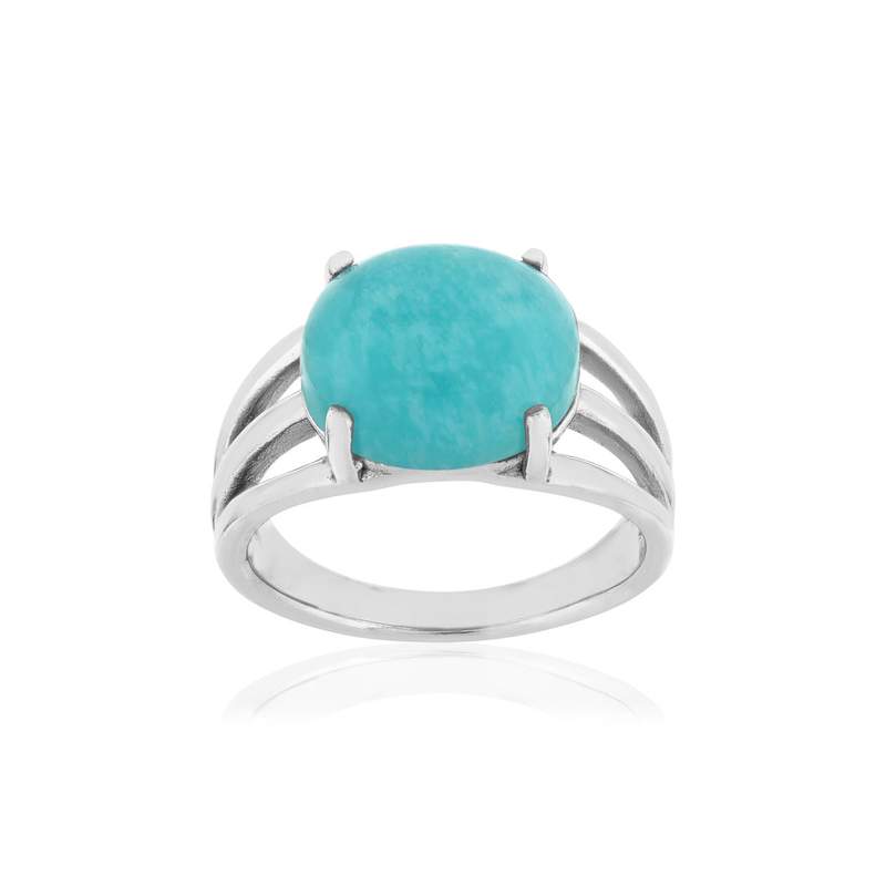 Bague argent 925 amazonite - vue 1