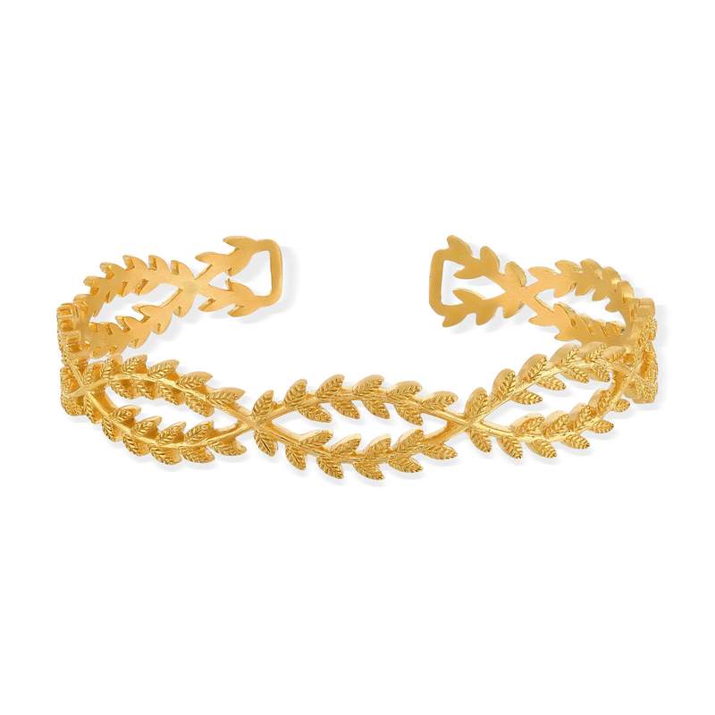 Bracelet plaqué or rigide 60 mm - vue 1