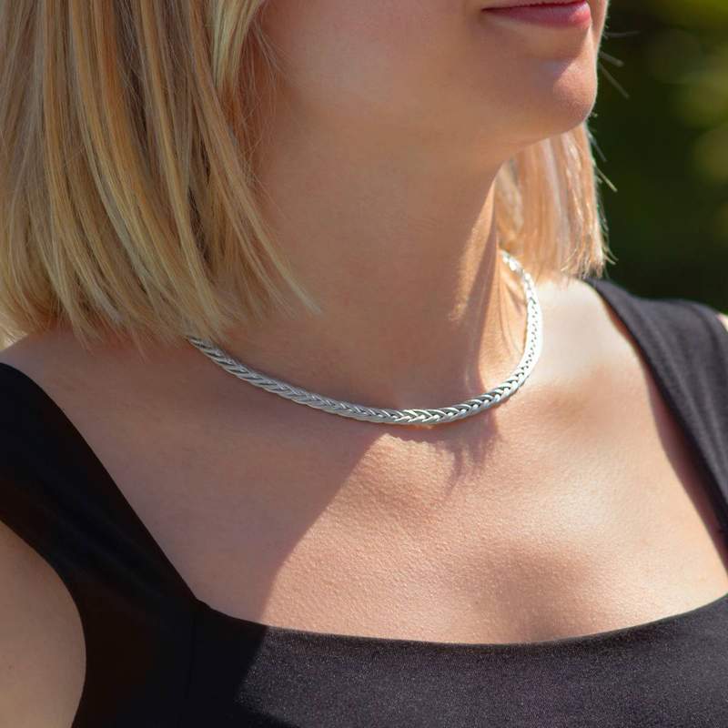 Collier argent 925 42 cm - vue porté 2